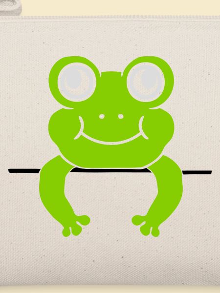 Frosch Mauer Schild Comic