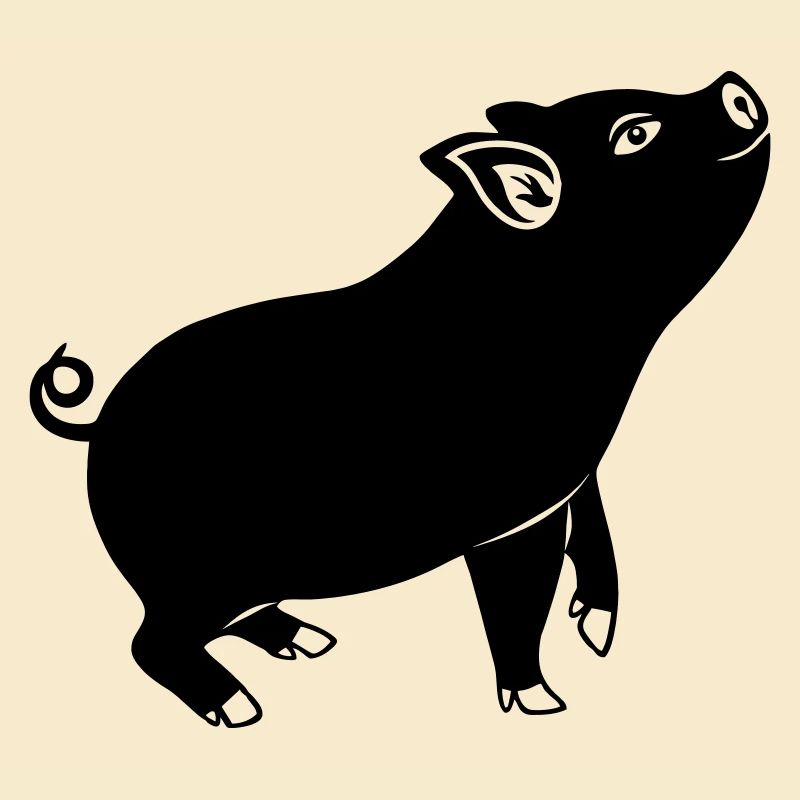 Schweineemblem Schattenbild