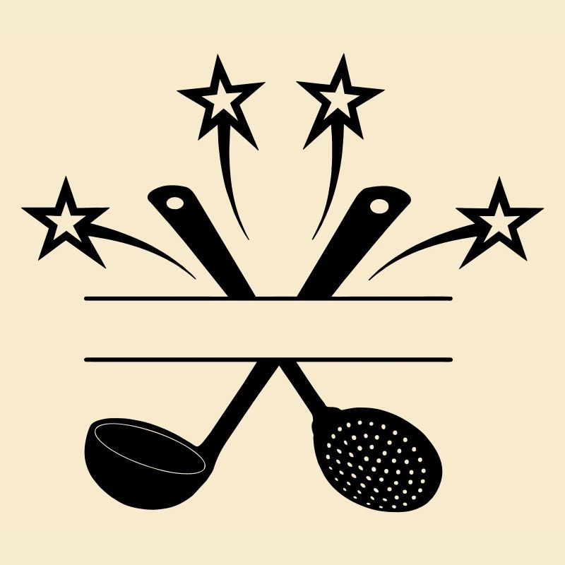 Slotted spoon and soup spoon 4 stars