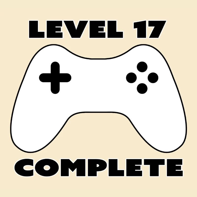Level 17 completed, level complete, 17 years old
