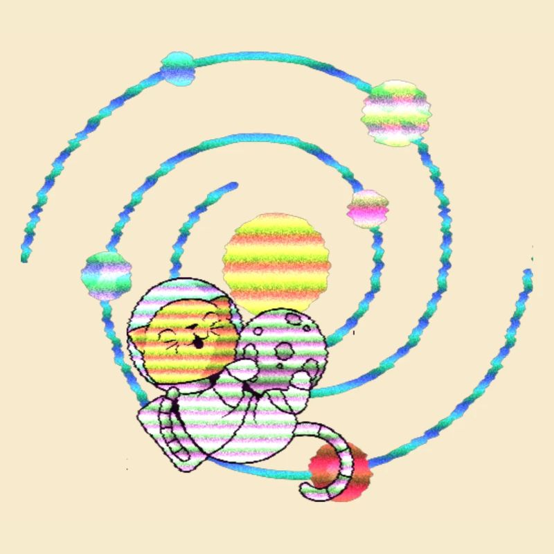 Chat spatial en orbite terrestre