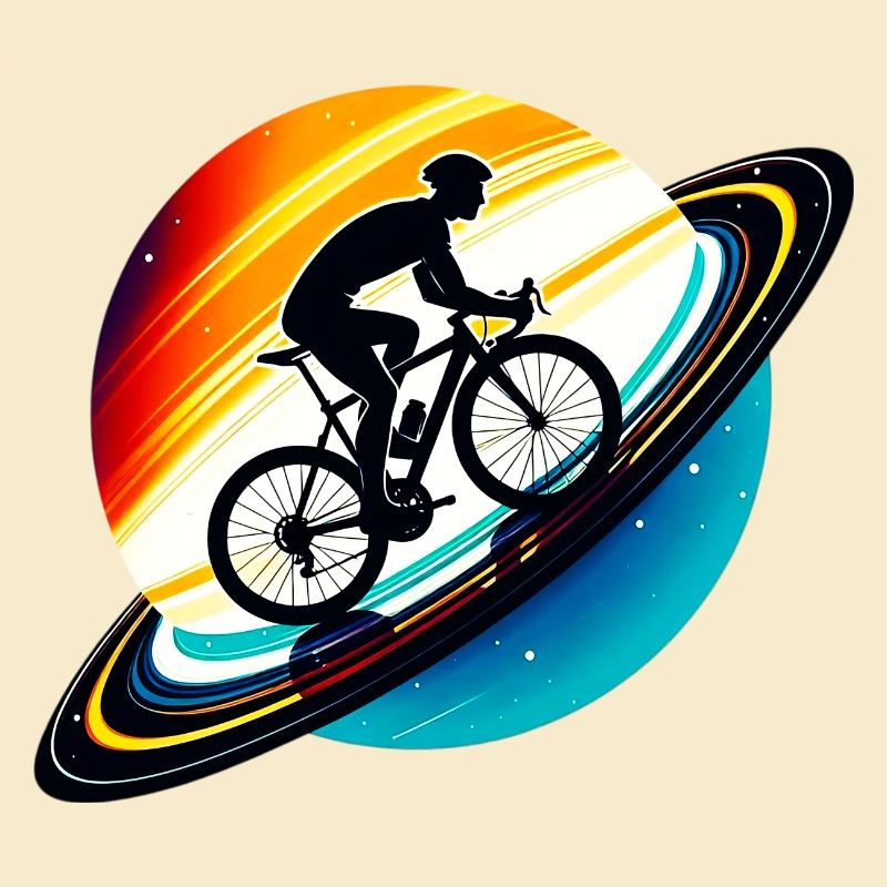 Cyclist on Saturn