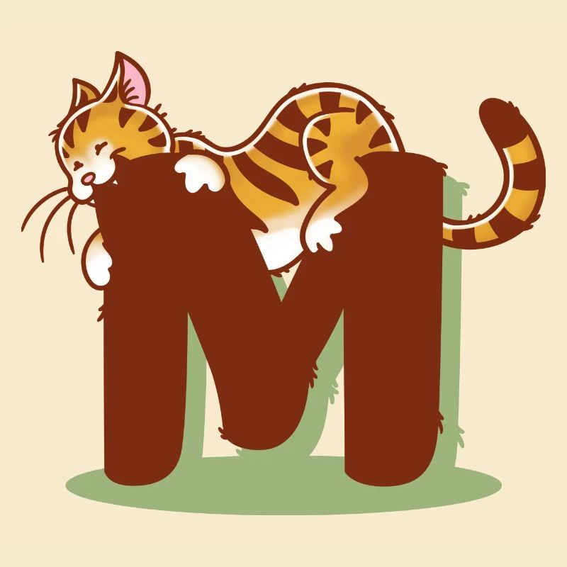 Katze Buchstabe M