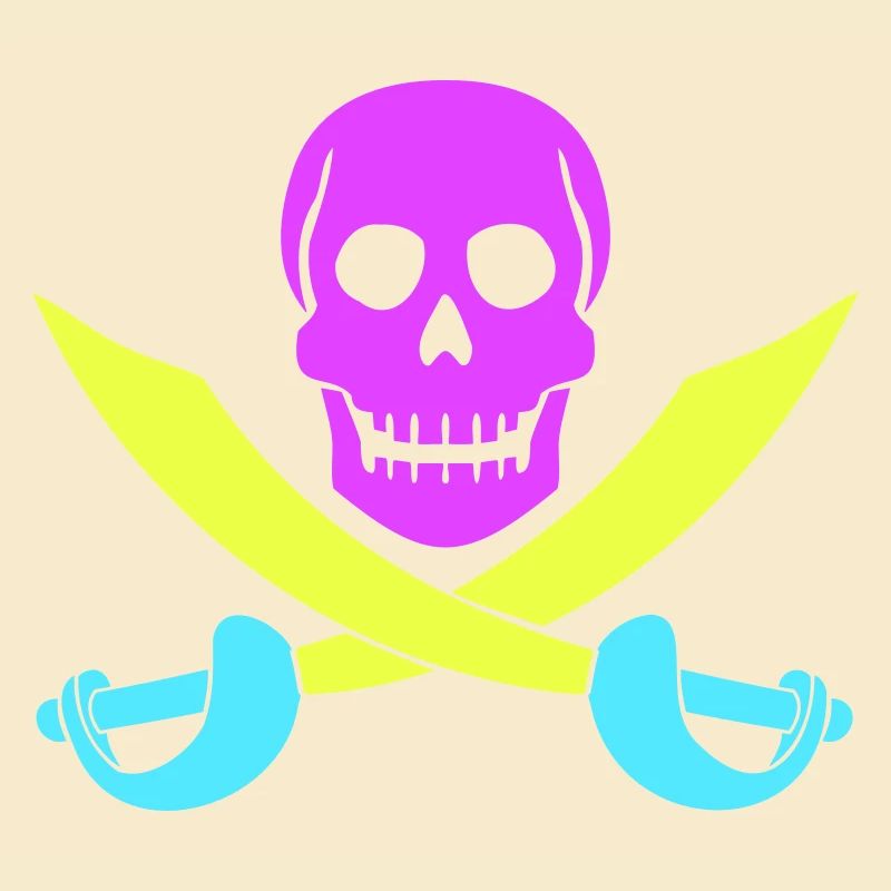 Crâne de pirate Sabre épées squelette crâne