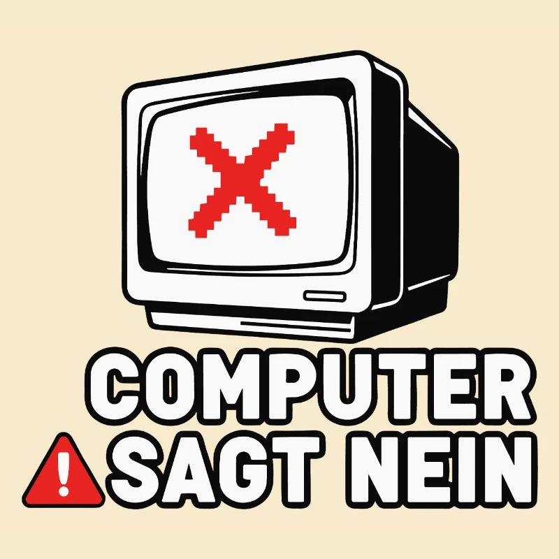 Computer Sagt Nein Retro Pixel