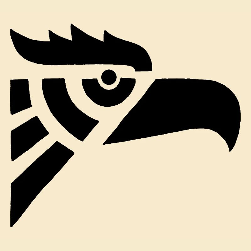 Aztekischer Schwarzer Adlerkopf