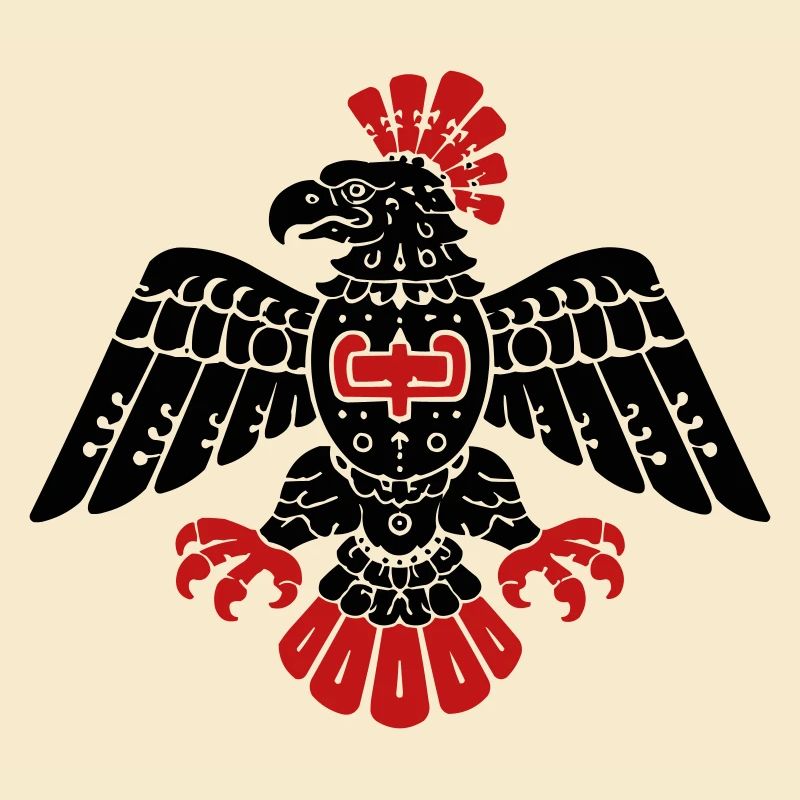 Aztec Eagle Totem Pattern