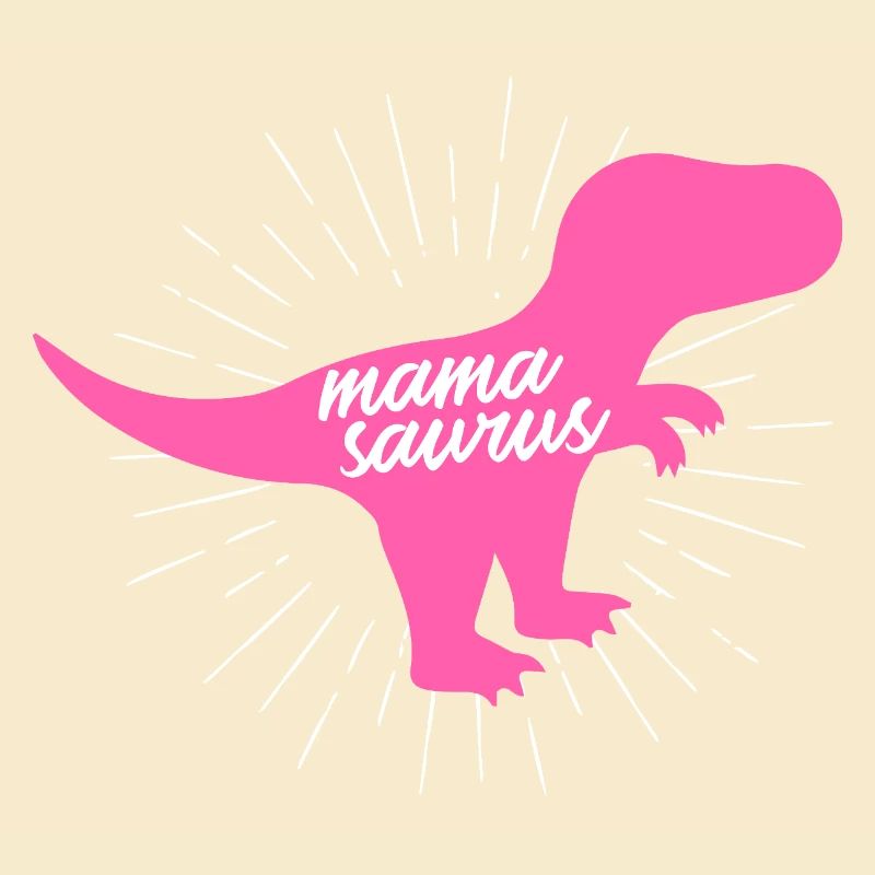 Mamasaurus T-Rex Dinosaurier Pink Silhouette Geschenk