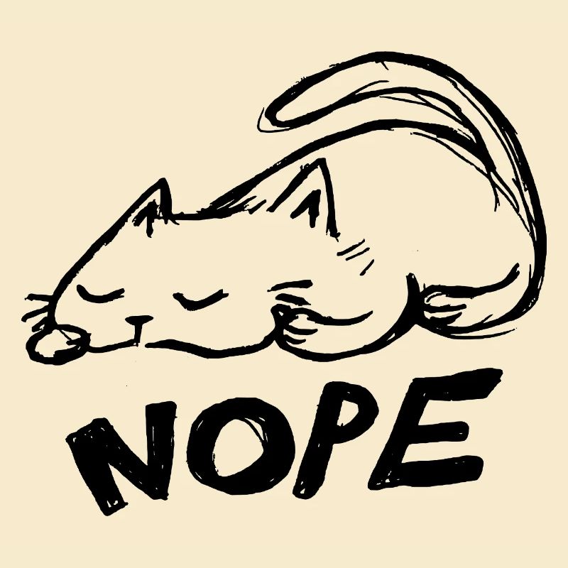 Faule Katze Nope