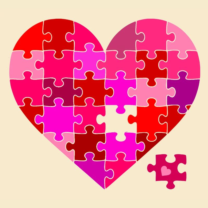 Herz Puzzle Farbexplosion