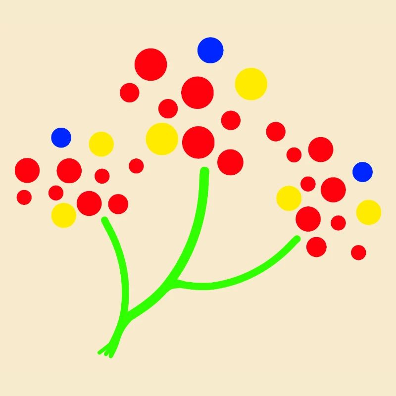 Neon Dot Tree Burst