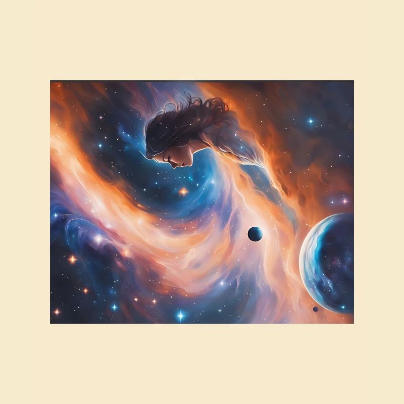 Goddess transcends in stardust