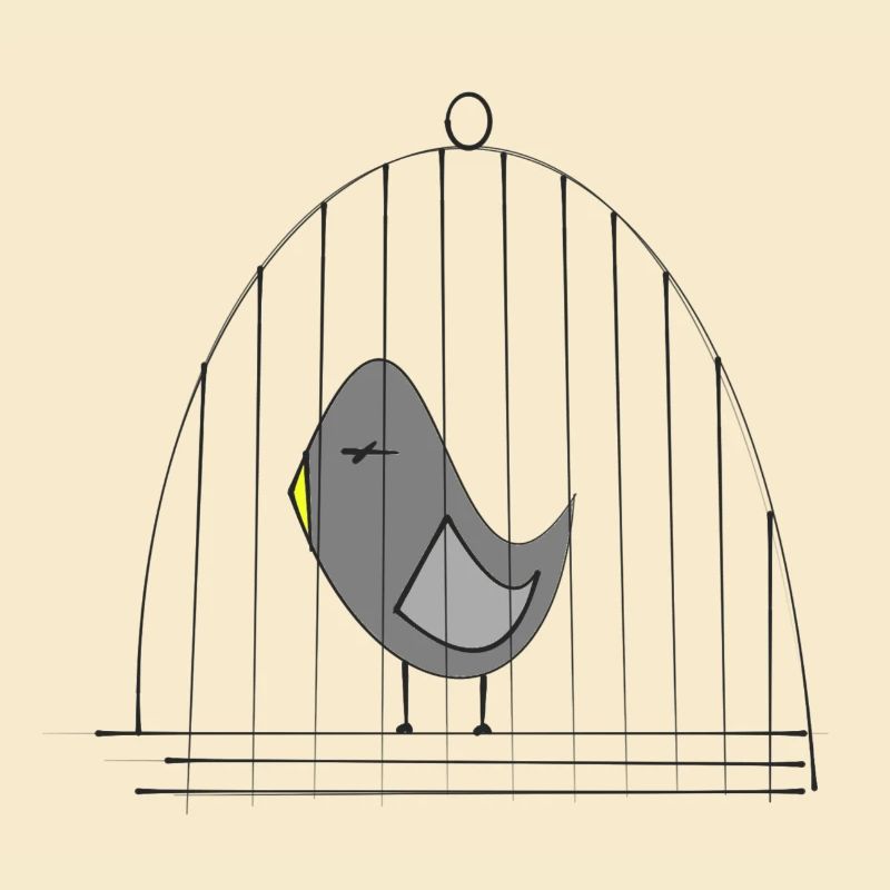 Vogel im Kaefig
