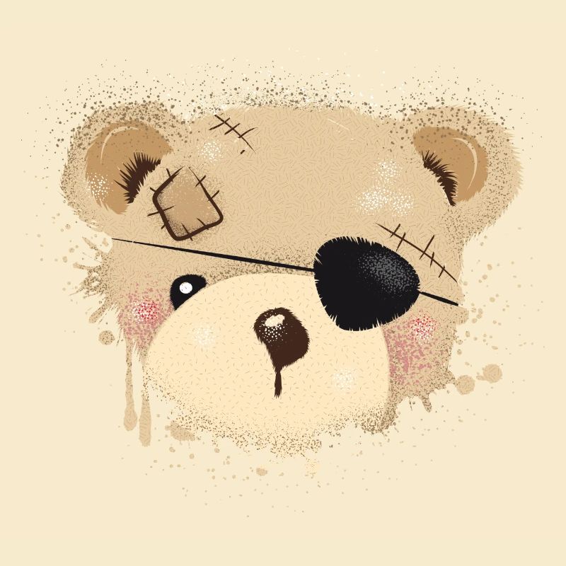 Nounours avec cache-œil