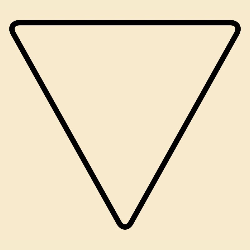 Triangle avec coins arrondis comme panneau d’avertissement