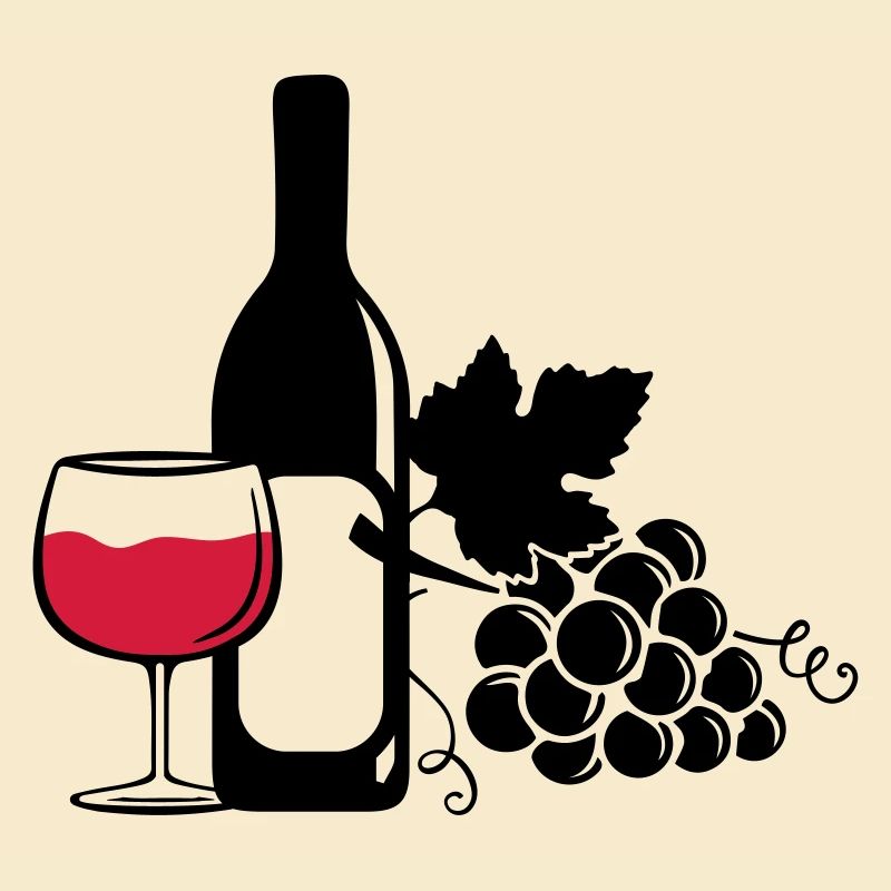 wine bottle grapes