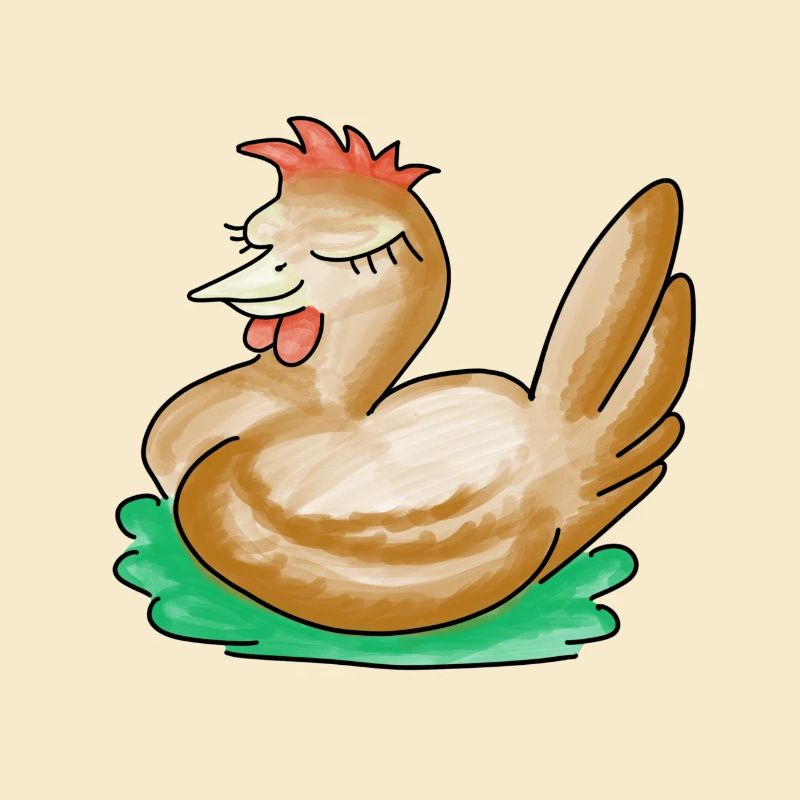 sleeping chicken