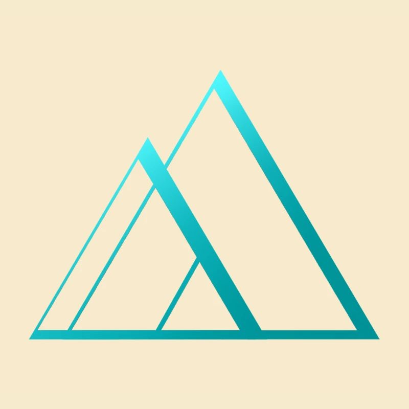 triangles pyramide bleu design