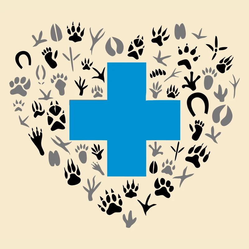 Tierpflege-Logo Tierfußabdrücke