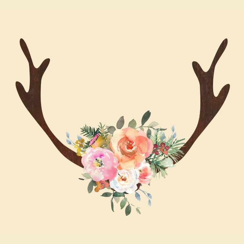 Deer antler flowers customizable