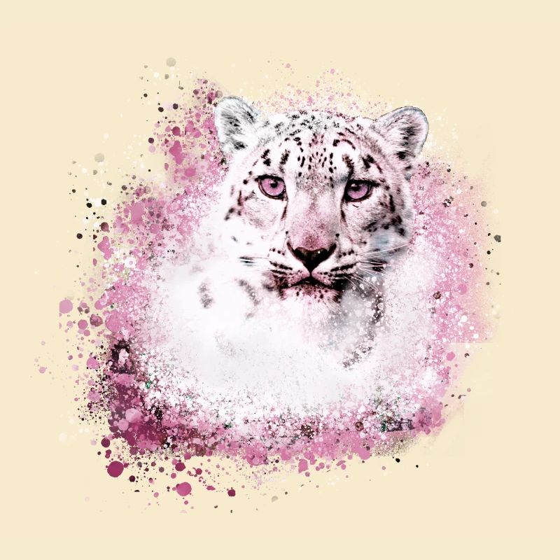 léopard des neiges, chat, léopard, blanc, chat sauvage