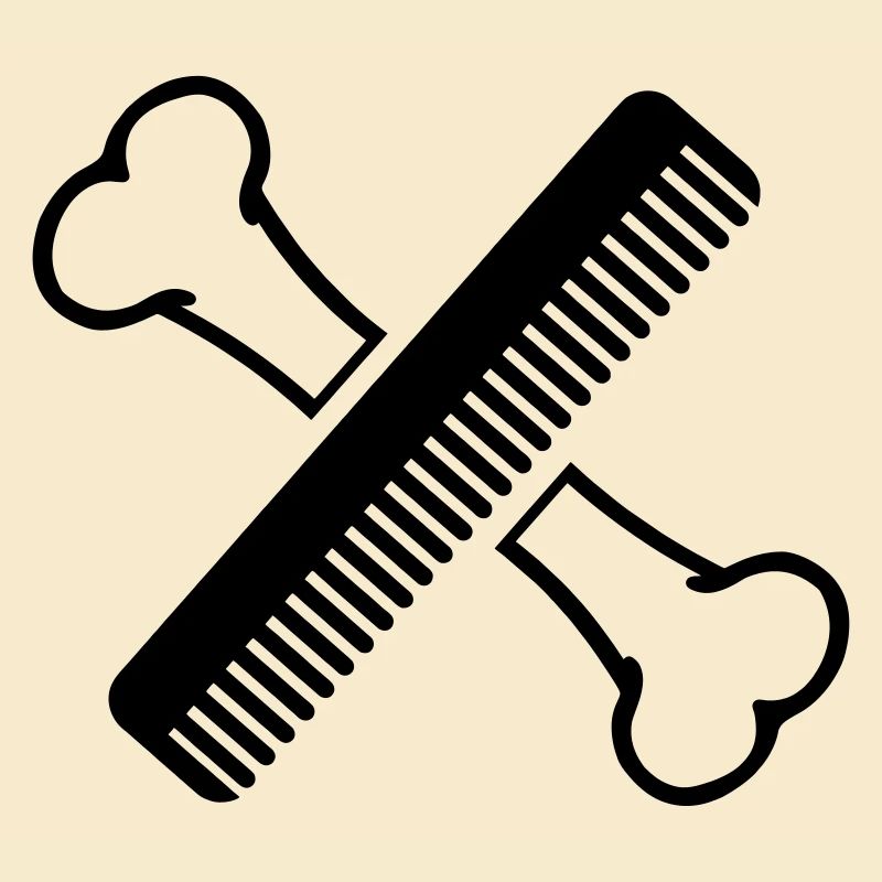 Knochen mit Kammpflegesalon