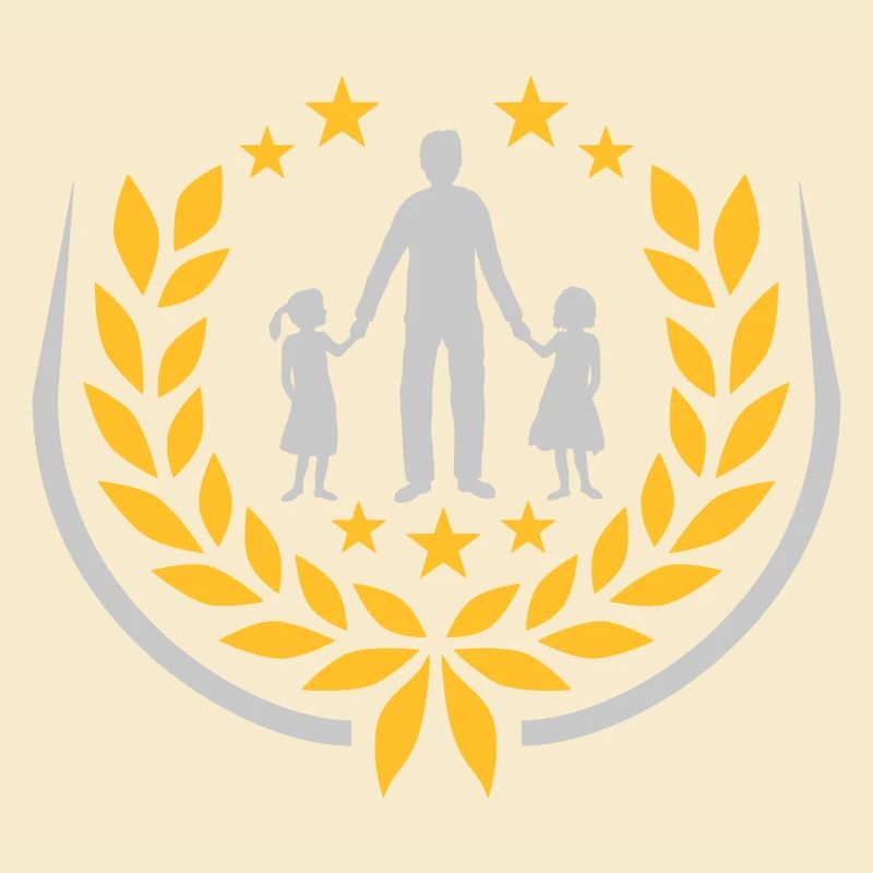 Laurel wreath father 2 daughters