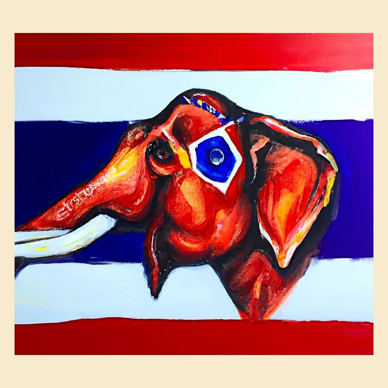 elefant thaiflagge