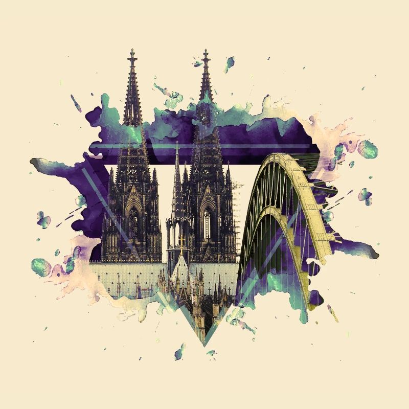 Cologne Cologne Cathedral Germany City Skyline Splash
