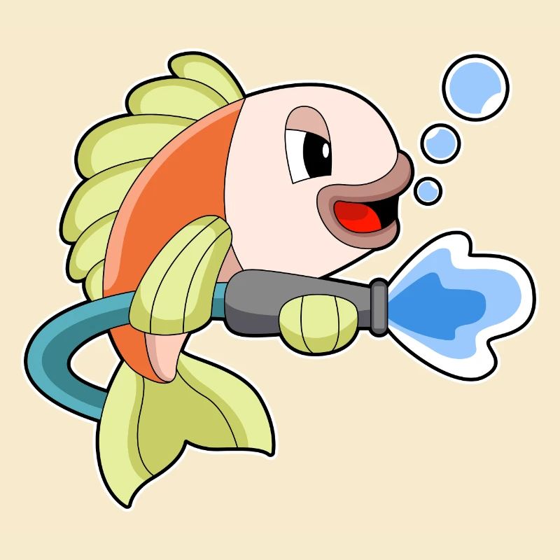 Fish Firefighter Fire Hose Fire Hose Fire Brigade