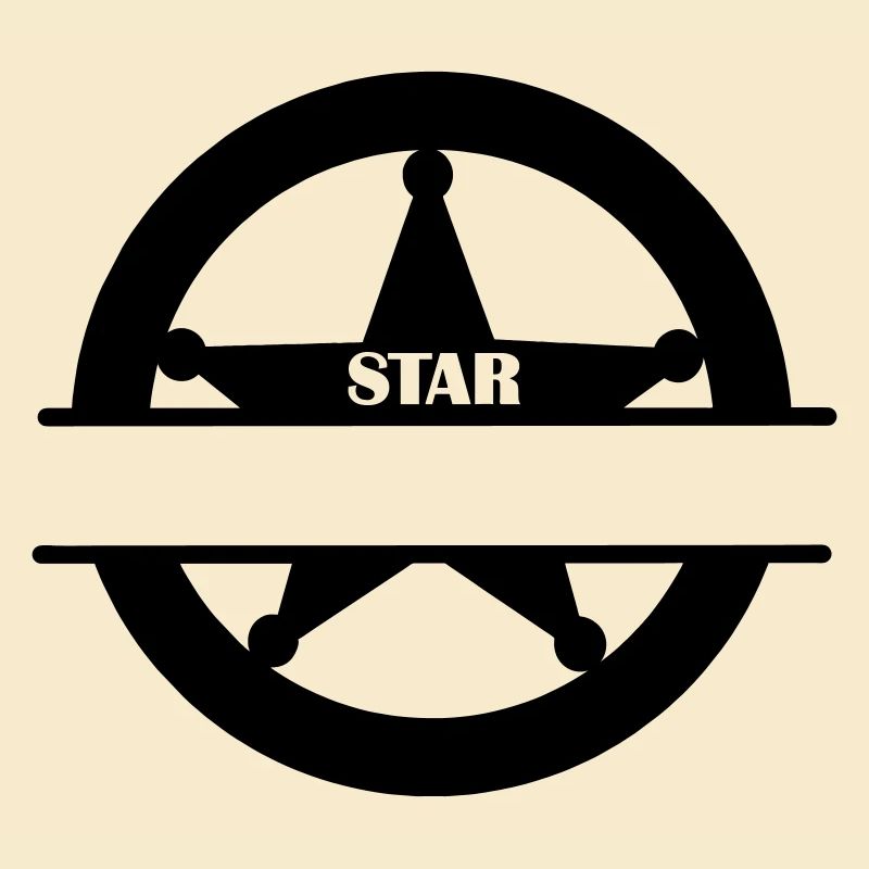 Marshal star in circle monogram