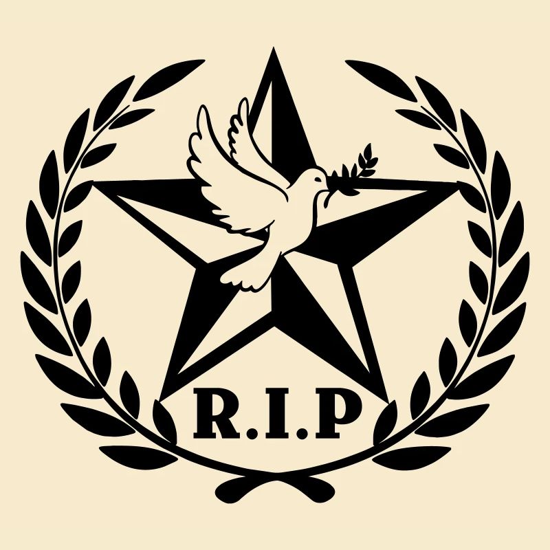 R.I.P Sterntaube Lorbeerkranz