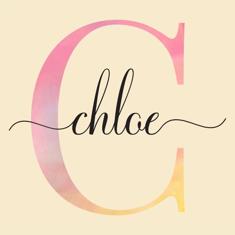C | Monogramme | Nom | Chloé |Aquarelle