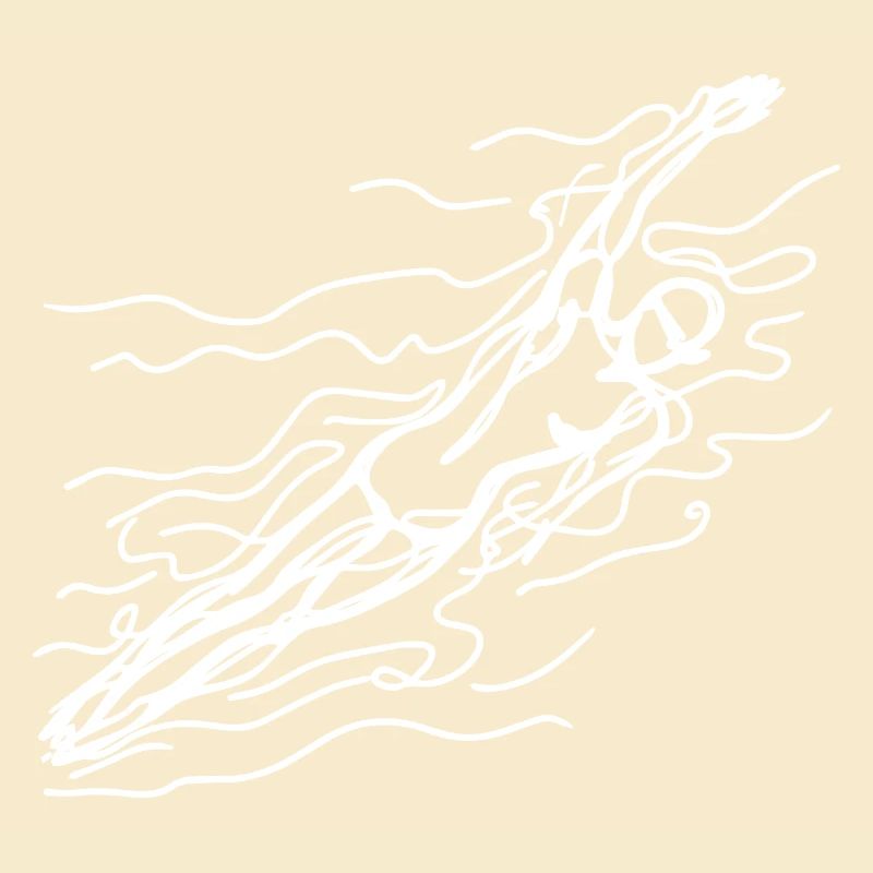 Competitive swimmer sketch