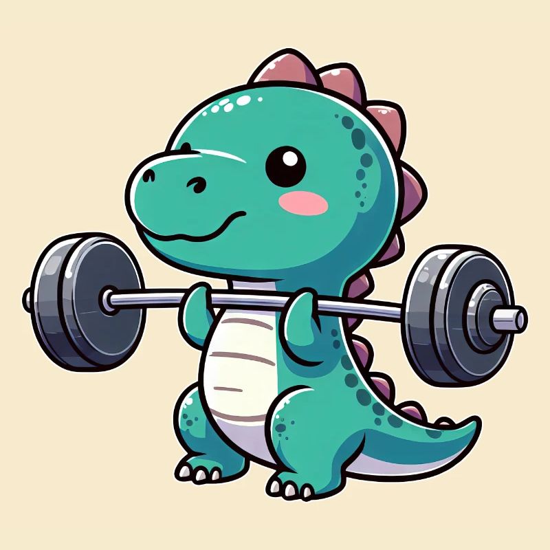 Dino T-Rex Workout Haltère Développé couché Design