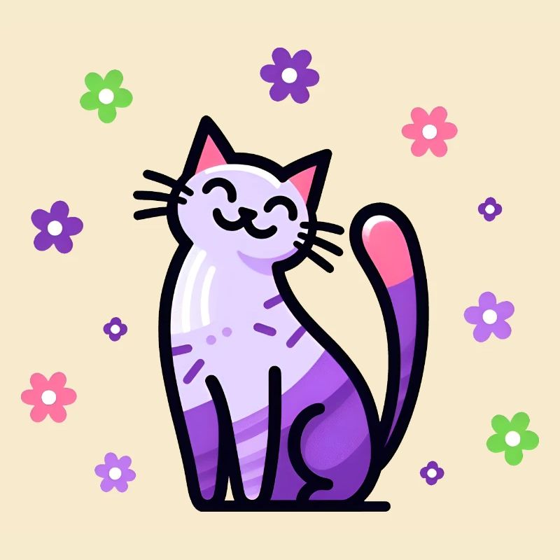 Chat heureux