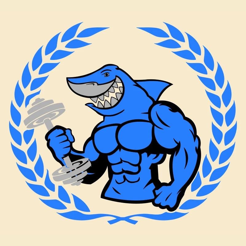 shark shark bodybuilding dumbbell