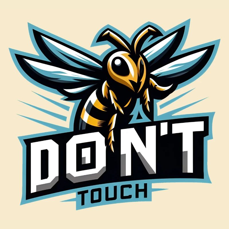 Gaming Logo Aggressive Bee Don't Touch