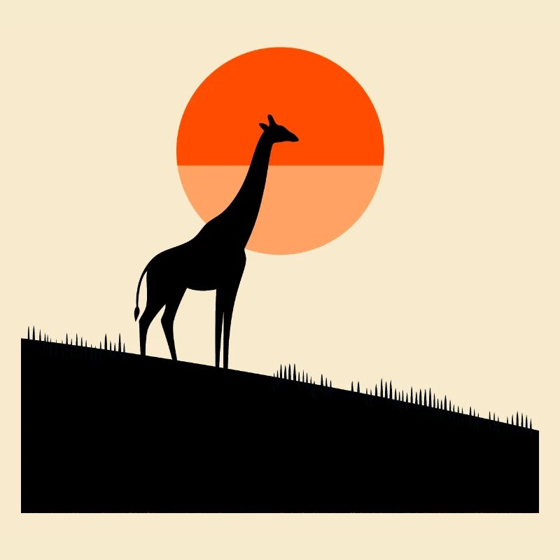 Giraffe at sunset