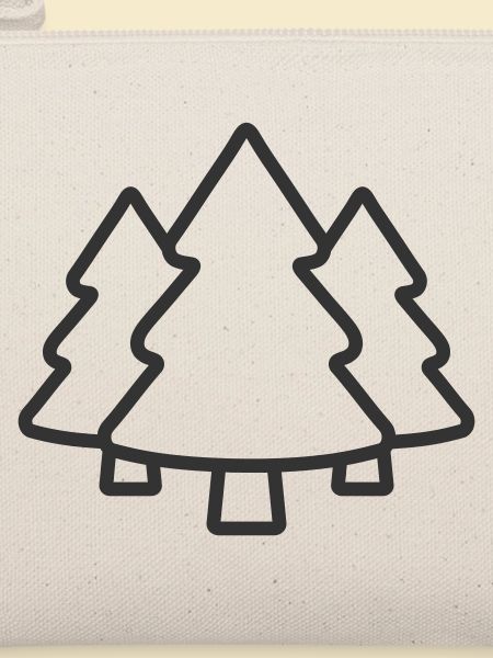 Fichte Nadelbaum Wald Linie Symbol