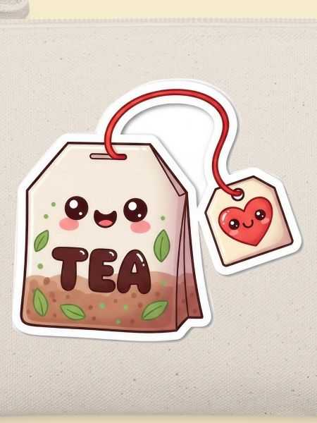 Kawaii Teebeutel Herzdesign