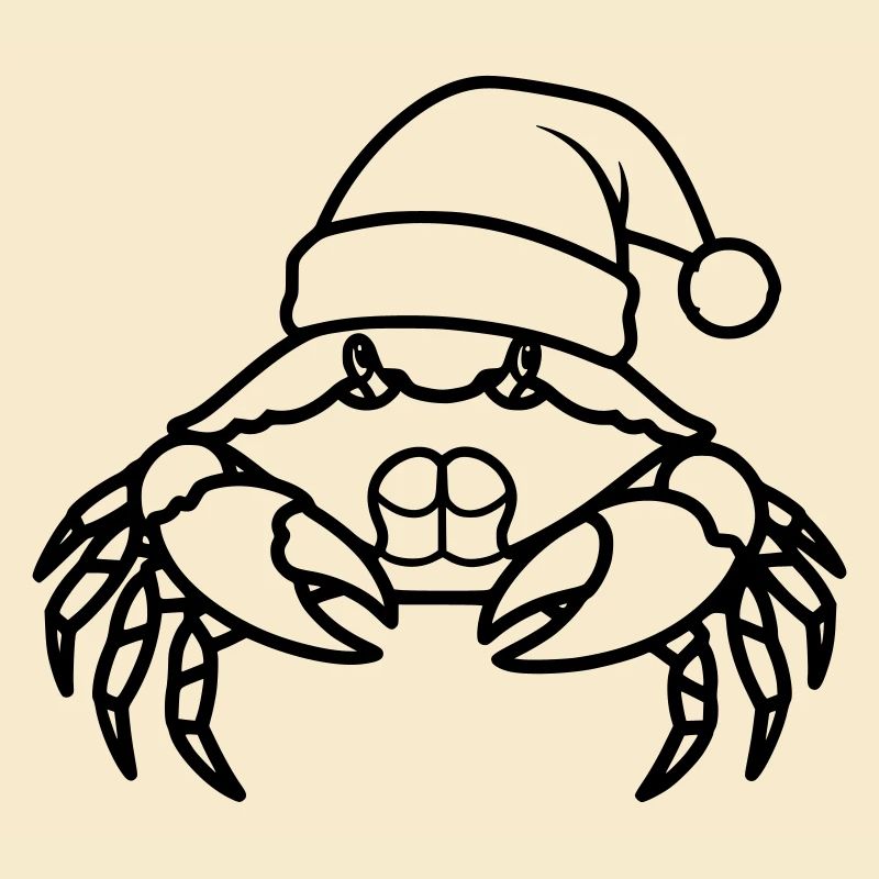 Weihnachtskrabbe Cartoon Illustration