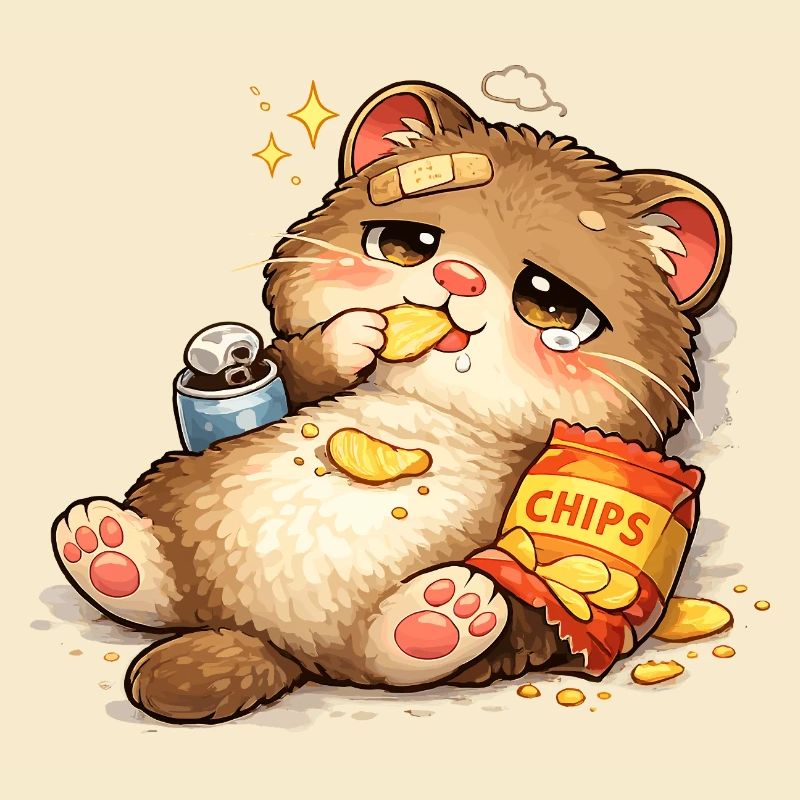 Chat amoureux des biscuits