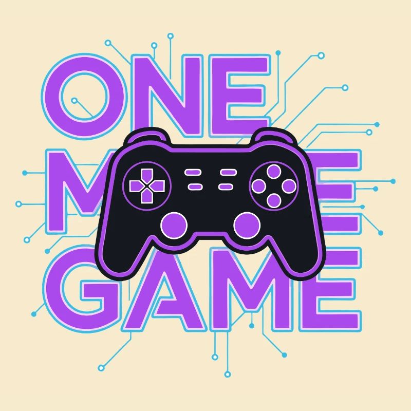 Ein Spielcontroller-Neon-Schaltkreis