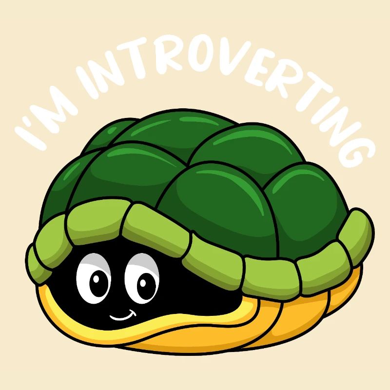 Dessin animé mignon de la carapace de tortue cachée