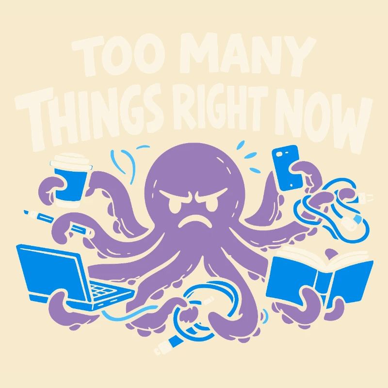 Lustiger Oktopus Überstimuliertes