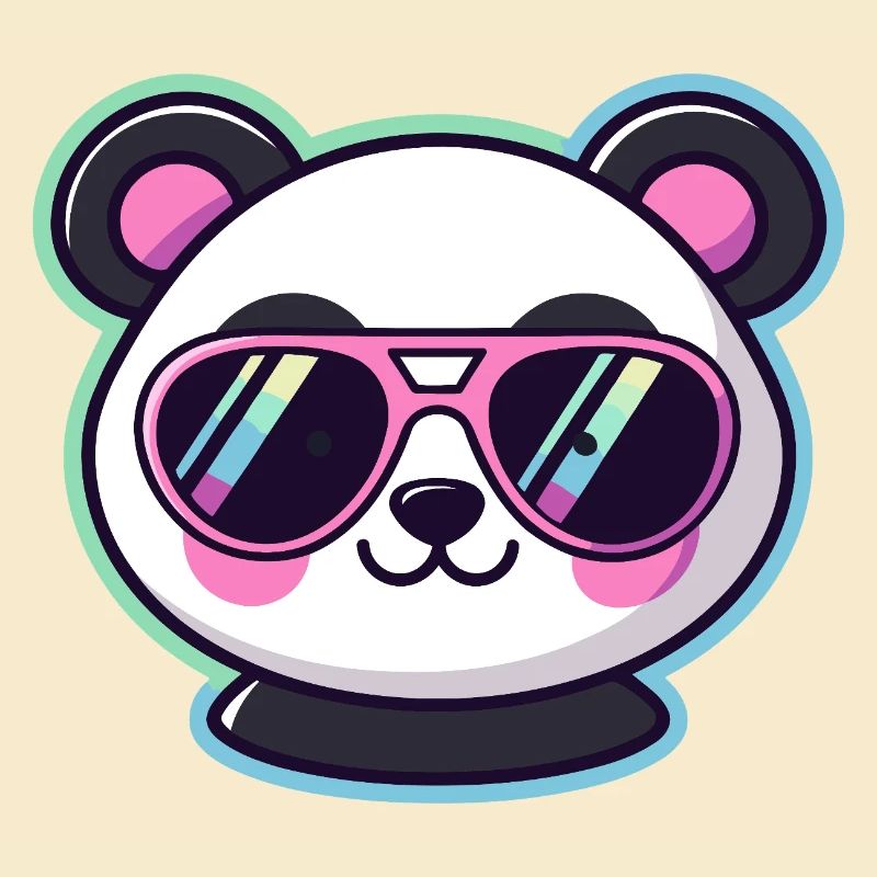 Panda Pop Retro-Pinkbrille