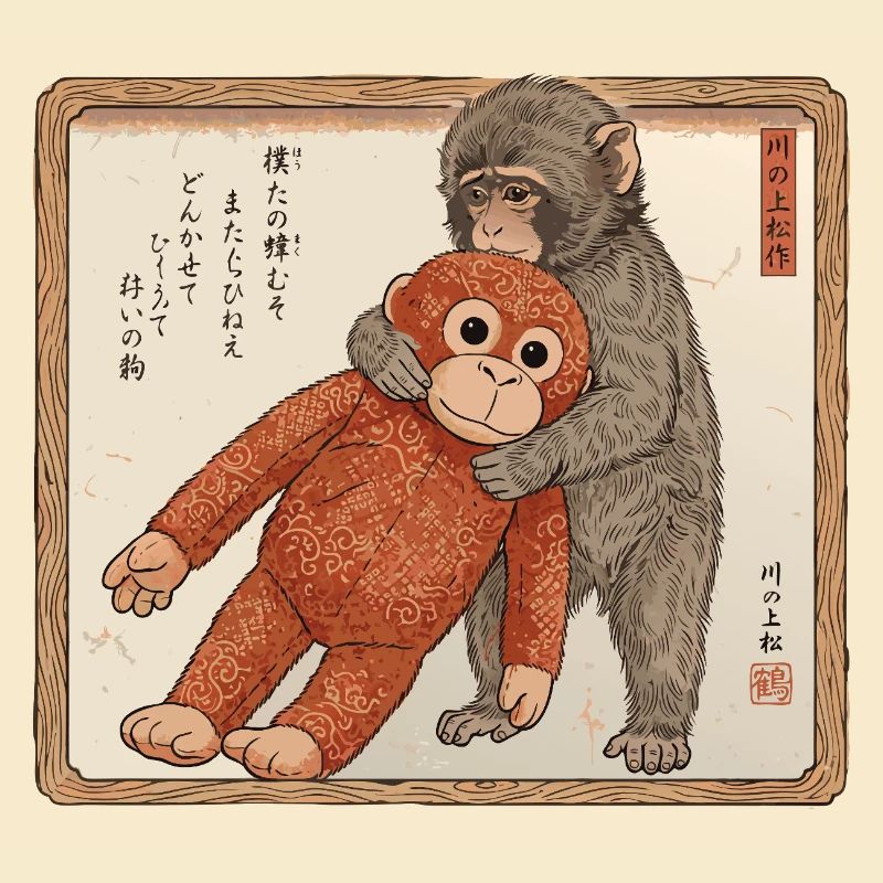 Ukiyo-e Baby Monkey Punch