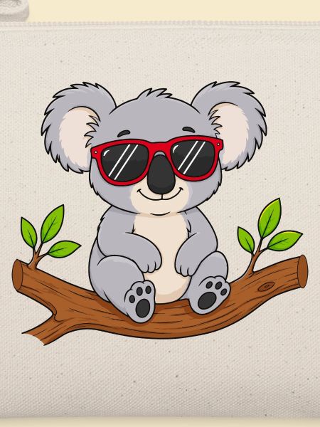 Cooler Koala mit roter Sonnenbrille 