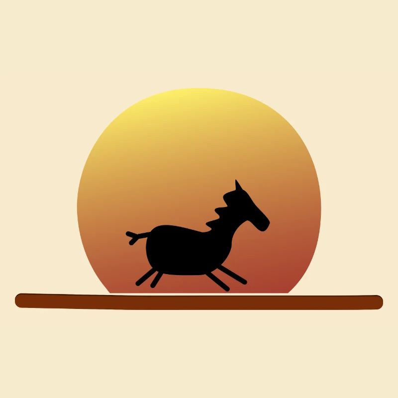 Cheval au coucher du soleil